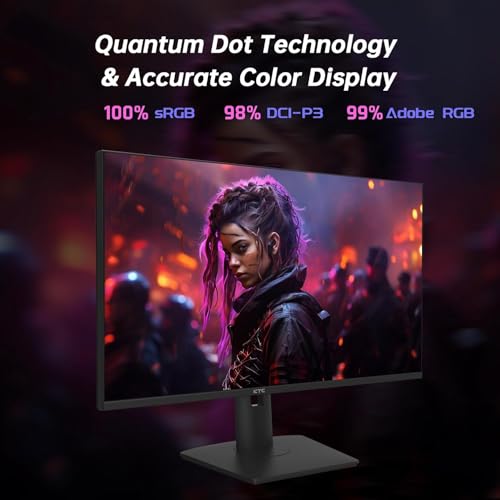 KTC 32 Inch 4K Mini LED Monitor, Fast IPS, HDR1000 144Hz 1ms MPRT Gaming Monitor,Type-C 45W, HDMI/DP/USB,RGB Light, Swivel/Height/Pivot/Tilt Adjust, VESA, Computer Monitor for Gaming & Designer image 4