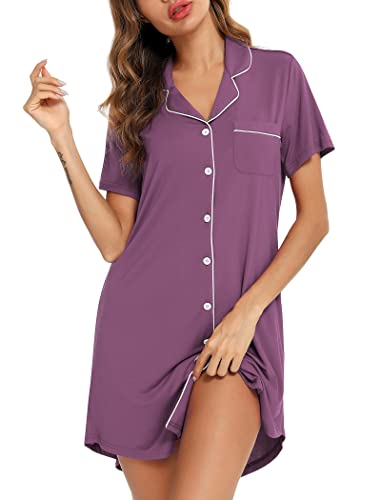 Pyjama d'allaitement manches longues violet taille XL femme