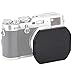 JJC LH-JX100FII BLACK Square Metal Lens Hood for Fujifilm X70 X100 X100S X100T X100F X100V, Fuji X100S, Fuji X100F, Fuji X100V Lense Hood Shade, W/ Front Cap, Fujifilm LH-X100 Lens Hood Replacement
