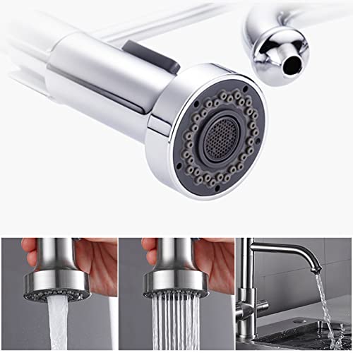 Robinet cuisine jet extractible double mode pour supprimer les éclaboussures