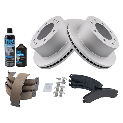 Image of TRQ Rear Brake Pad & Rotor Kit Compatible with 2011-2019 Chevrolet Suburban 3500 HD 2011-2019 GMC