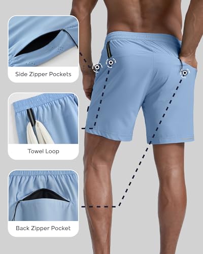 Image of maamgic Men's Athletic Running Shorts with Liner Ultra Lightweight Workout Shorts 5 inch / 7 inch