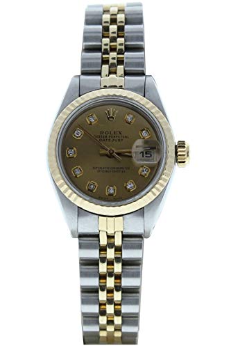 Rolex Model 6917 26mm Datejust Steel & Gold Jubilee Band Custom Champagne Diamond Dial (Certified Preowned)