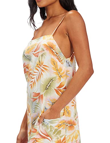 Billabong Womens Straight Round Woven Mini Sundress Casual Dress, White/Multi, X-Large Us #TOP2
