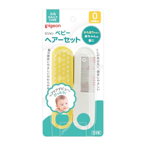 Image of PIGEON Baby Comb & Brush - Made in Japan