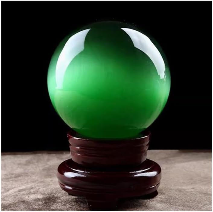 1pcs 5cm Quartz Green Cat Eye Crystal Ball Gemstone Sphere