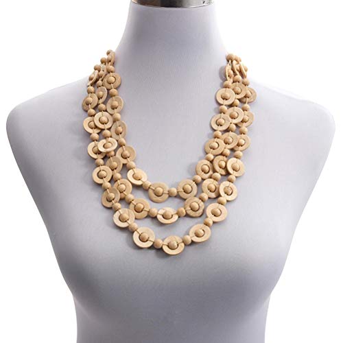 Amosfun Collana Stile Boemia Gocce di Noce di