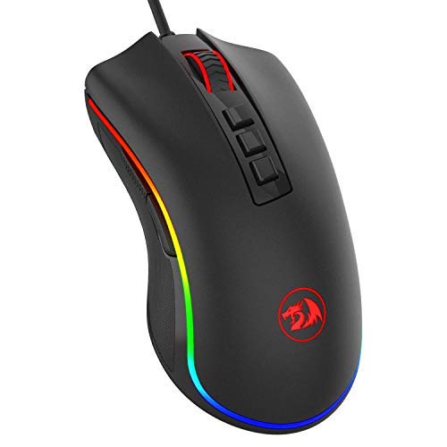 Redragon M711 Cobra Souris de Jeu avec 16,8 Millions de Couleurs RVB et rétroéclairage, 10 000 DPI réglables, Prise en Main Confortable, 7 Boutons programmables (Le Noir) Cover