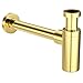 Produktbild ATCO® Design Siphon Flaschensiphon Sifon Ablaufgarnitur Röhrensiphon Geruchsverschluss Waschbecken Waschtisch Ablauf rund 1 1/4" x 32 mm vergoldet gold