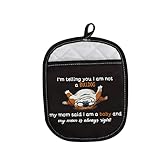 Bulldog Gift English Bulldog Pot Holder Bulldog Lover Gift I Am Not a Bulldog I’m a Baby Dog Oven Mi
