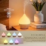 SALKING Essential Oil Diffuser, 100ml Small Aromatherapy Diffuser with Auto Shut-Off Function, Ultrasonic Diffusers for Essential Oils, Cool Mist Humidifier with Warm White Lights, for Office Home - Image 2
