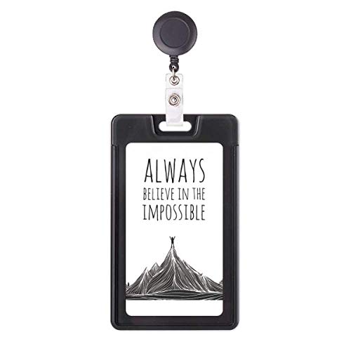 Étui rétractable Believe Impossible noir et blanc pour écouteurs au quotidien