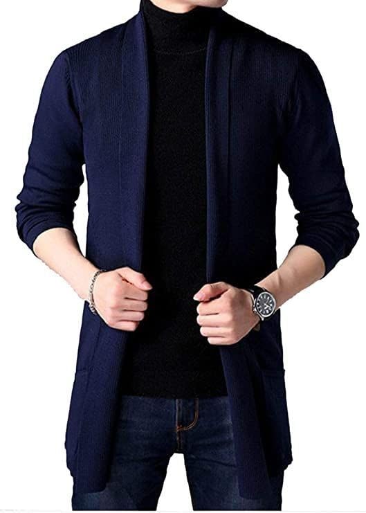 nemo fashion Men's Premium Cotton Blend Cardigan – Shawl Collar Shrug, Lapel Collar, Casual & Warm Winter, Summer Wear-picture-23