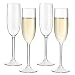 MICHLEY Unbreakable Champagne Flutes Glasses, 100% Tritan Plastic Wine Glasses, BPA-free, Dishwasher-safe 6 oz, Set of 4