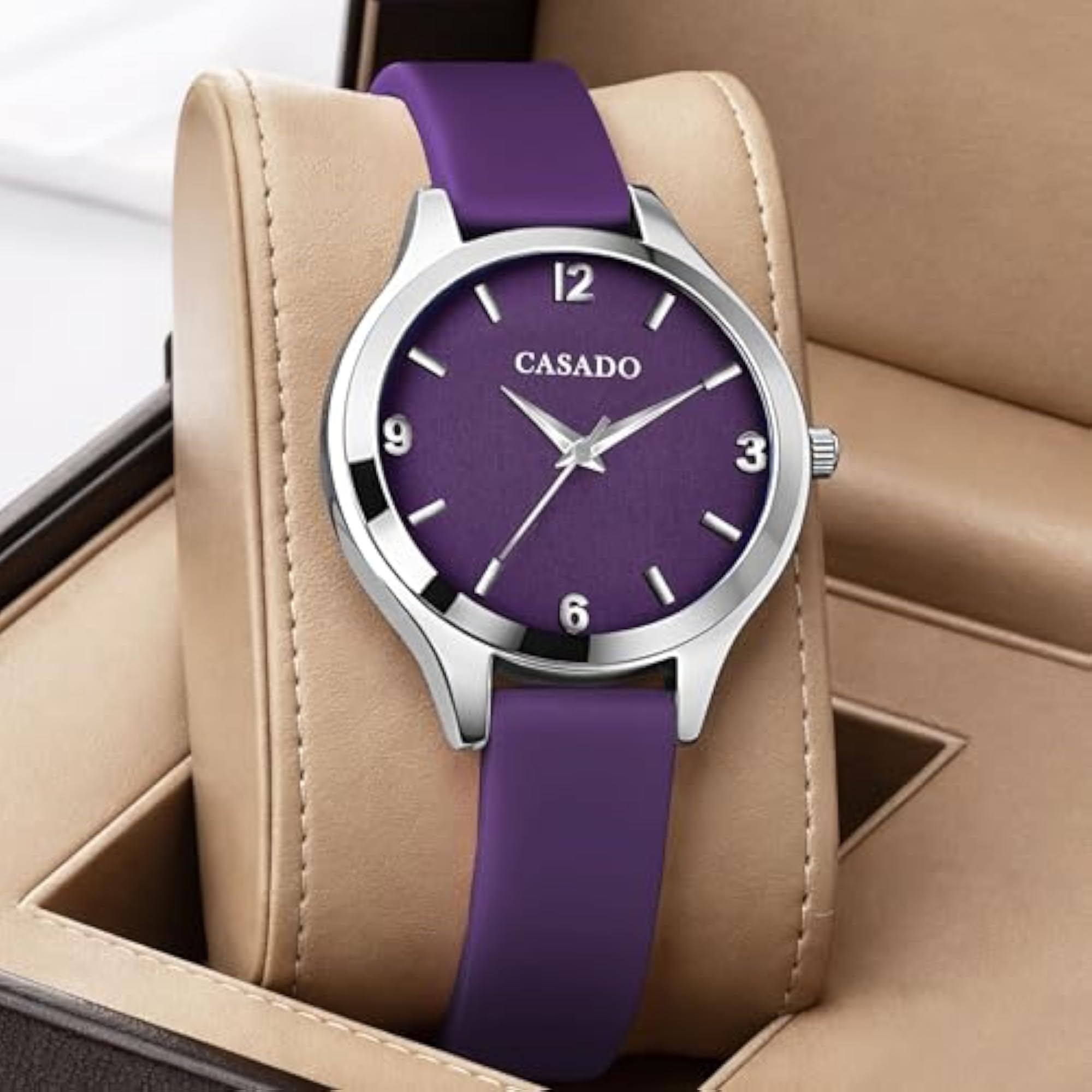 Women's Stylish Silicone Round Analog Quartz Movement Wrist Watch