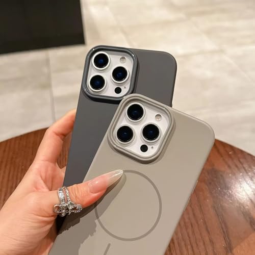 Image of Magnetic Case for iPhone 13 Case Slim Soft Silicone Bumper Shockproof Back Cover Phone Case for iPhone 13 (Black)