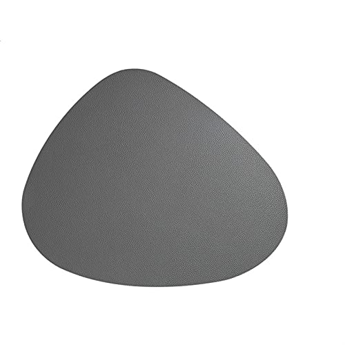 Set de table en cuir antidérapant isolant thermique lavable gris foncé