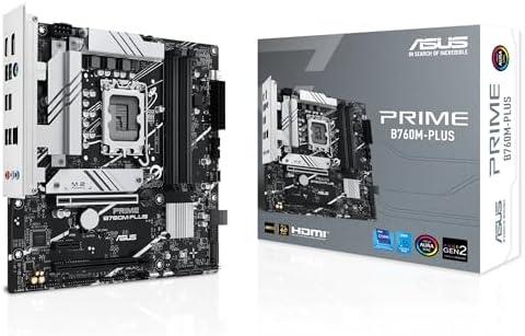 ASUS PRIME B760M-A-CSM Business Mainboard – Intel LGA 1700, DDR5, 2x M.2, Aura Sync, Ideal Für Office & Stabile PCs