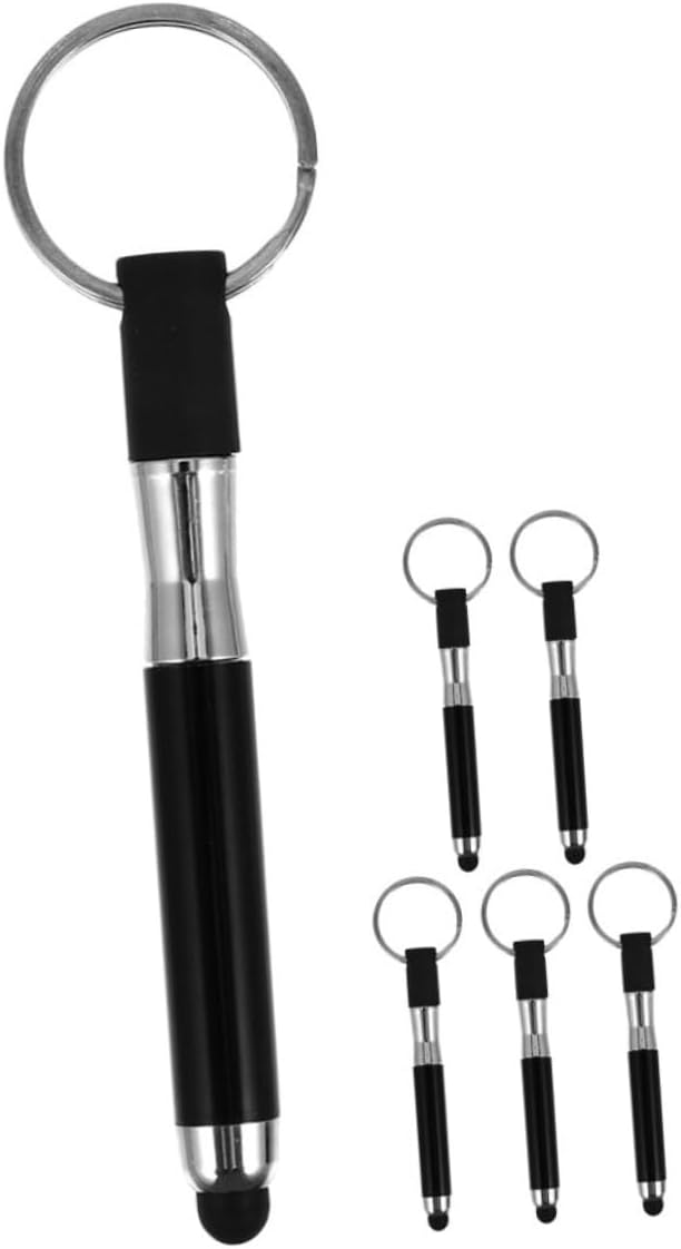 ERINGOGO 6pc Keychain Touch Pen Capacitive Stylus for Touch Screen Stylish Pen Keyring Accessory Versatile Replacement Stylus for Tablets