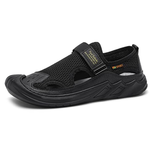 Men's Sandals Summer Slip-On Casual Shoes Non-Slip Mesh Beach Sandals for Outdoor Hiking Trail
