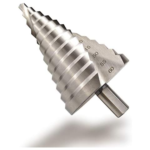 CUKCIC Stufenbohrer Kegelbohrer Schälbohrer HSS Spiralnut Lochschneider Konusbohrer 6-60mm Cover