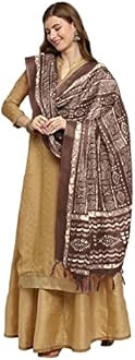 KEMZA Women's Block Printed Cotton Silk Dupatta