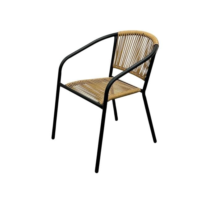 BE Furniture Garden Rattan Rope Chairs, Beige Garden Chairs, Deluxe Patio Chair