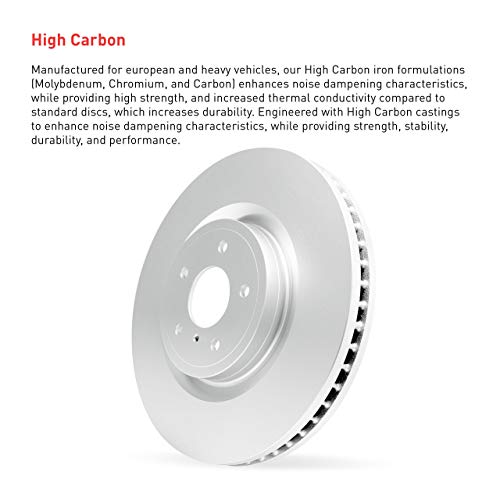 Image of Dynamic Friction Company Rear Hi-Carbon Alloy Brake Rotor (1) For 2003-2018 Porsche Cayenne, 2004-2018 Volkswagen Touareg, 2007-2015 Audi Q7