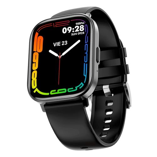 Image of Nervfit Fuel Pro S2 Premium Smartwatch with 2.02 inch TrueColor+ Display, BT Calling, AI Voice Assistant, Waterproof, Heart Rate & SpO2 Monitoring, and 100+ Sports Modes (Midnight Black Silicone)