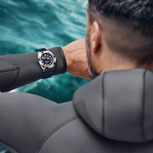 Victorinox Stainless Steel Dive Pro,Quartz Swiss Made Men's Analog Watch,Blue Dial,43 Mm,300 M Water Resistant,Unidirectional Bezel,Blue Rubber Strap,Wrist Watch For... - Image 6