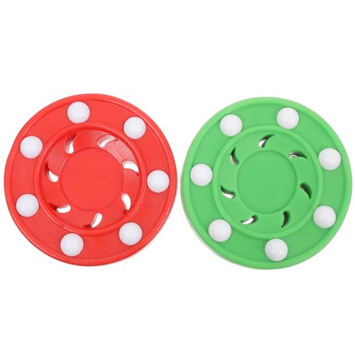 CLISPEED 2 Stück Eishockey Schläger Puck Rollhockey-Puck Übungsroller Professioneller Hockey Puck...