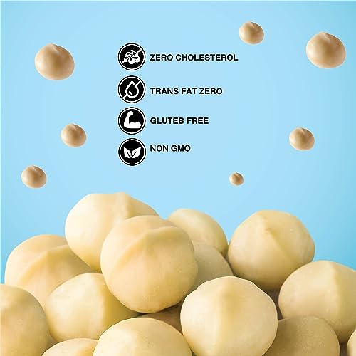 Image of Pureheart Natural Macadamia (650 gm) Premium Australian Macadamia Nuts, Rich in Antioxidants - Whole, Exotic, and Crunchy Dry Fruits, Ideal Snacks, No Additives - Reusable Jar