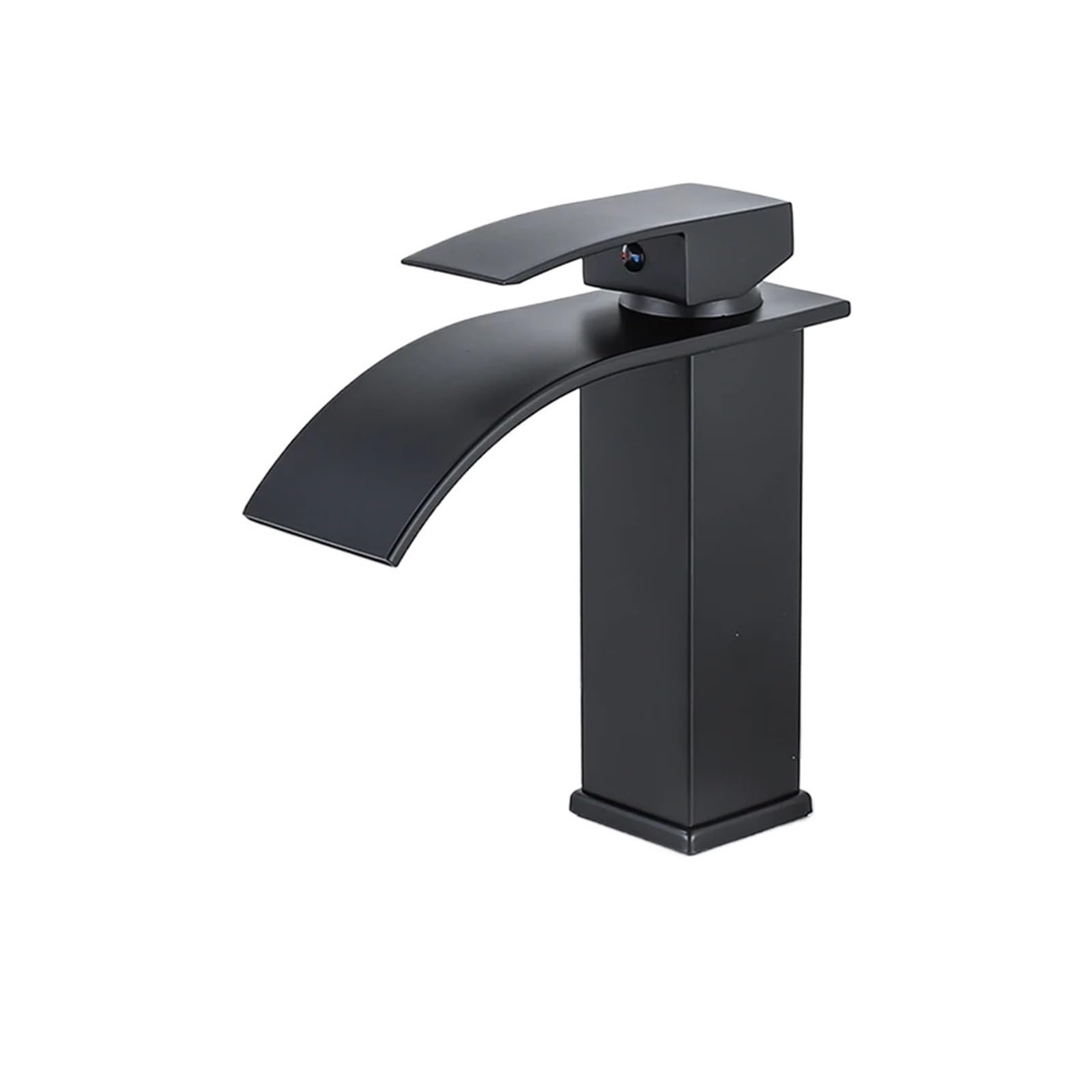Mitigeur de lavabo de salle de bains noir mat avec raccordement standard G1/2