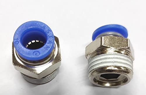 CRAFTSFY 1/2" X 10 MM OD Pneumatic Push Type Male Connector Push in Joint Pneumatic Connector Quick Fittings Size: 1/2" X 10 MM OD Pneumatic Connector Quick Connector Air Fittings Size:1/2" X 10 MM (Pack of 2) (B09P1M7G49) Amazon Price History, Amazon Price Tracker