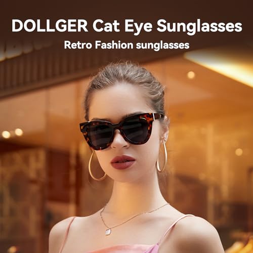 Dollger Retro Cat Eye Sunglasses Women Men Vintage Square Tortoise Shell Fashion Cateye Sunglasses2