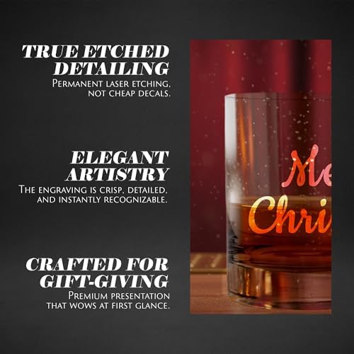 Etched Laser Art Rocks Glass