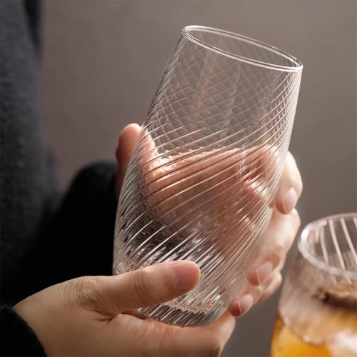 Vaso de whisky de cristal transparente de diseño moderno para hogar y bar 7