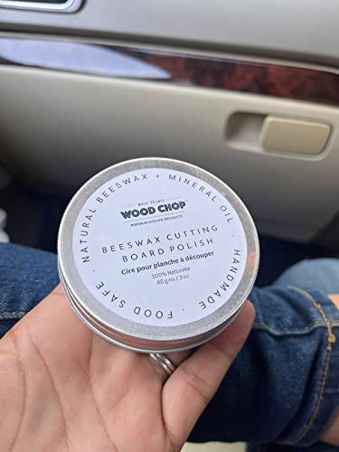 Image of Wood Chop Wood Conditioner | 100% Natural Beeswax Blended with Mineral Oil | Food-Grade Finish for Wooden Cutting Boards, Cutlery & Furniture - 85 g