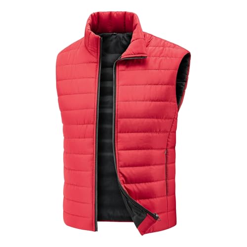 Puffer Vest Men Full Zip Up Water-Resistant Winter Outwear Sleeveless Warm Jacket Big and Tall with Zipper Pockets 2025