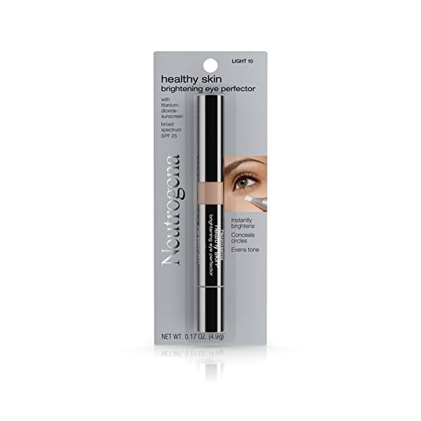 Neutrogena-Healthy-Skin-Brightening-Eye-Perfector-Broad-Spectrum-Spf-25-Under-Eye-Concealer-Light-10-17-Oz Neutrogena Healthy Skin Brightening Eye Perfector & Under Eye Concealer, Dark Circle Treatment Concealer Makeup with Soy & Vitamin E Antioxidant, Broad Spectrum SPF 25, Light 10,.17 oz