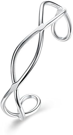 Ekavtor Alipeia Cross Open Cuff Twist Wire Copper Bangle Bracelets
