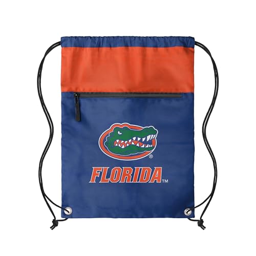 FOCO Mochila unissex oficialmente licenciada pela NCAA com cordão e bolso com zíper, Florida Gators, One Size, Mochilas Daypack