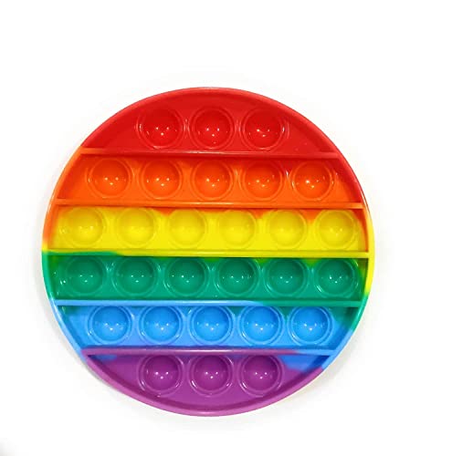 Image of MoldBerry Puppet Pop It Toys Bubble Fidget Sensory Anti Stress Relief Toys for Kids Adults Return Gifts for Girls Boys Rainbow Colors Round Shape (Pack of 1)