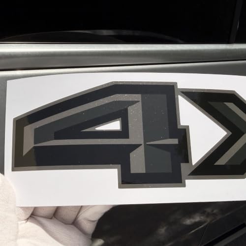 Image of GOLD HOOK 4x4 Bedside Decals, Charcoal Diamond, Set of 2 | Compatible with Ford F-150 2004-2008, Diamond Series