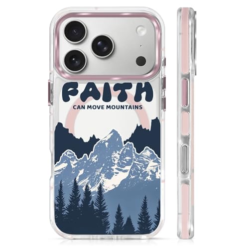 Coque iPhone 17 Pro antichoc transparente rose avec motif pour éviter les rayures