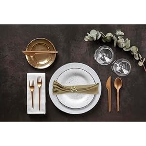 ACCENTHOME Accent Home 100% Cotton Napkins, Delicate Cloth Napkins for Dinners, Parties and Weddings,18 x 18 Inch Set of 12 - Brown ACCENTHOME Accent Home 100 Cotton Napkins Delicate Cloth Napkins for Dinners Parties and Weddings18 x 18 Inch Set of 12 Brown