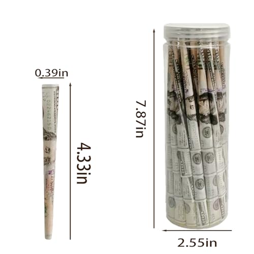 Conos de pitillos de papel, 100 unidades, negros miniatura 6