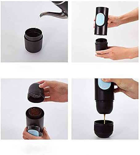 JSY Mini Máquina de Café Cafetera eléctrica, USB Máquina de café espresso portátil Máquina de café al aire libre Empuje… - Imagen 4