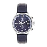 Cerruti 1881 Herren Chronograph Quarz Uhr mit Leder Armband CRA178SN03BL