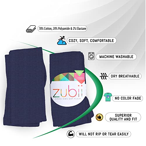 Zubii Basic Tights For Girls | Ultra Comfy, Soft Tights Made From Breathable Cotton| Great Tights For Uniform, Or Everyday (14, Black) #TOP2